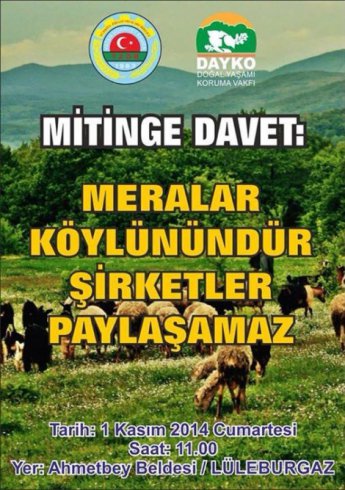 Lüleburgaz'da Büyük Çiftçi Mitingi