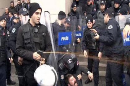 20 tane KESK'liye adliye önünde biber gazı