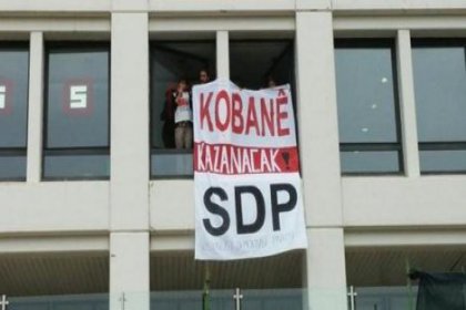 Ankara'da Al Jazeera Türk bürosunda eylem