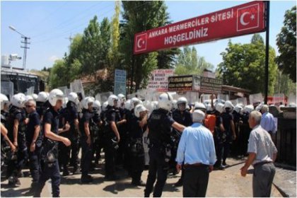 Ankara'daki yıkıma TOMA'larla müdahale