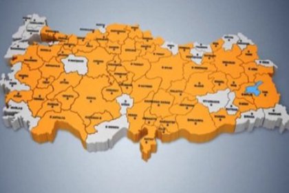 Başbakan Erdoğan'ın sitesinde yayınlanan haritada Tunceli yok