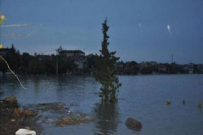 Gökçeada da sel felaketi