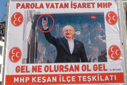 Kılıçdaroğlu'nun bozkurt işareti MHP'ye ilan oldu!