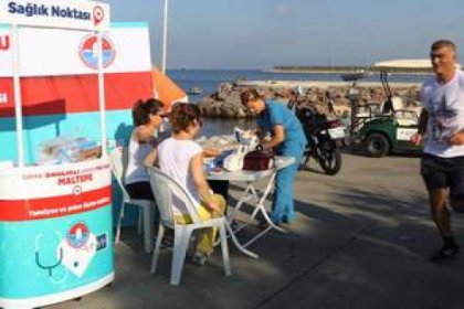 Maltepe Belediyesi’nden sahilde “sağlık taraması” sürprizi