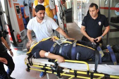 Suruç'ta göreve giden polisler kaza yaptı