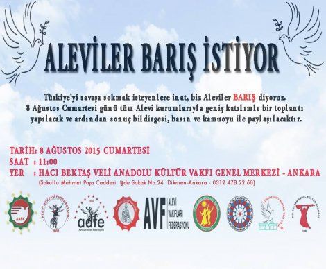 Aleviler Barış İstiyor