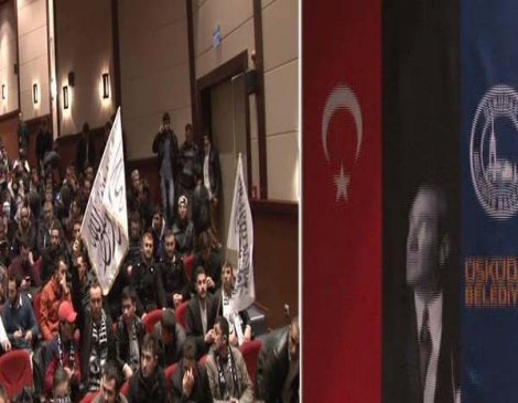 Atatürk posteri Hizb-ut Tahrircileri rahatsız etti!