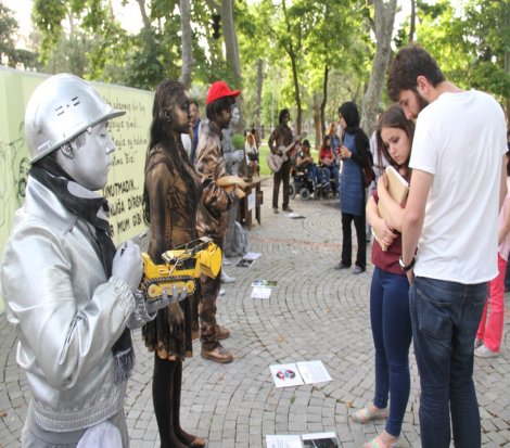 Buca’da temsili Gezi Parkı