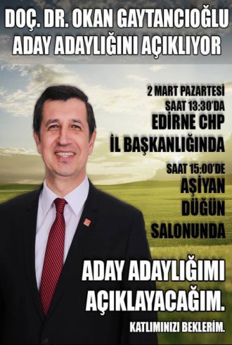 Okan Gaytancıoğlu Adaylığını Açıklıyor