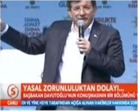 STV Haber Davutoğlu'nu ekrana böyle yansıttı