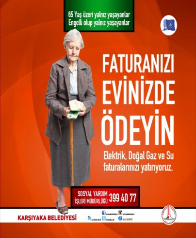 Yaşlı ve engelliye özel fatura hizmeti