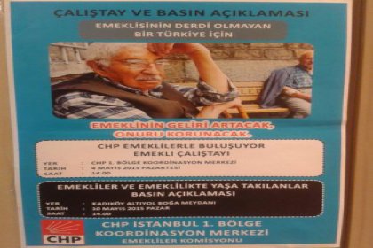 CHP; Emekliler ve Emeklilikte Yaşa Takılanlar için basın açıklaması yapıyor