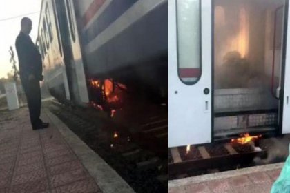 İzmir'de trende yangın paniği