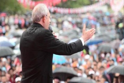 Kılıçdaroğlu, Muğla’da yağmur altında konuştu