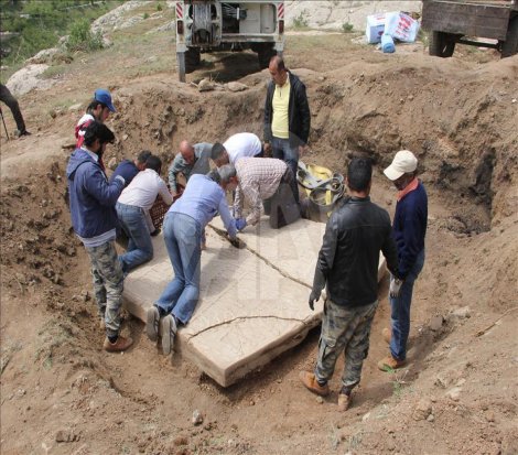 Ağaçlandırma çalışmasında tarih eser bulundu