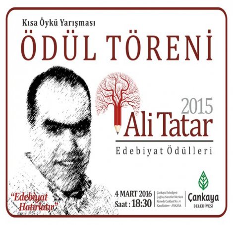Ali Tatar Edebiyat Ödülleri töreni 4 Mart'ta