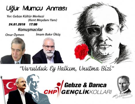 CHP Gebze ve Darıca Gençliğinden Uğur Mumcu Anması