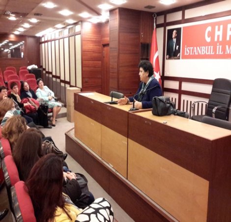 CHP Kadın Kolları Başkan adayı Sarıhan, İstanbul ili ziyaret etti