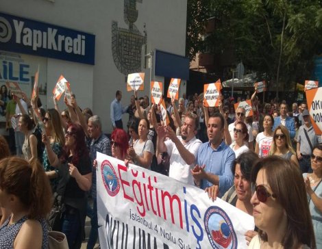 Eğitim-İş 'okuluma dokunma' eylemine destek verdi