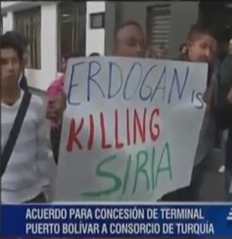 Ekvador'da Erdoğan'a 'katil dışarı' sloganı