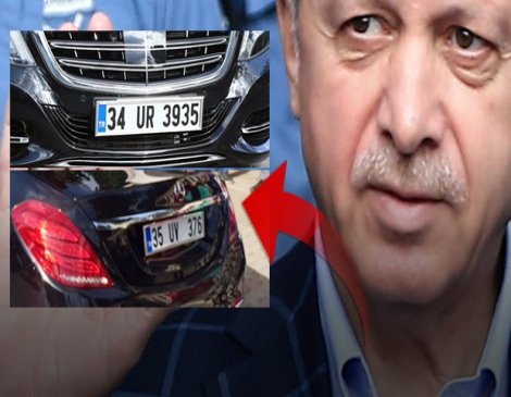 Erdoğan'ın aracına 2 farklı plaka
