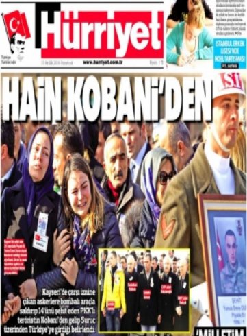 Hürriyet'ten özeleştiri; Kayseri saldırısı failini 8 ay önce ölen birini göstermek vahim bir hata