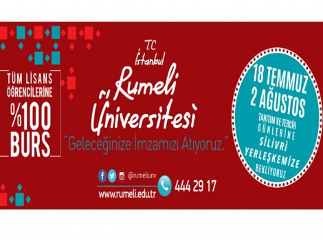 İstanbul Rumeli Üniversitesi %100 burslu öğrenci alacak