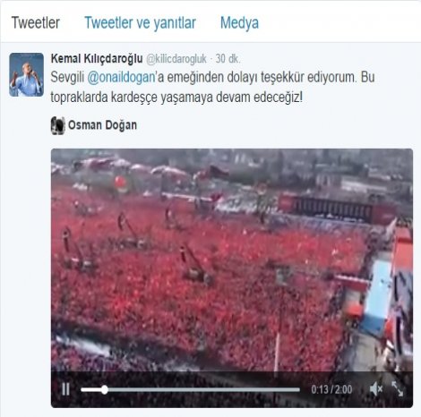 Kılıçdaroğlu, AKP'li Doğan'ın klibini twitter hesabından yayınladı