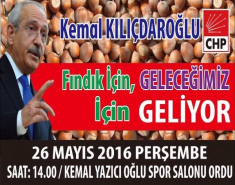 Kılıçdaroğlu, fındık için Ordu'da