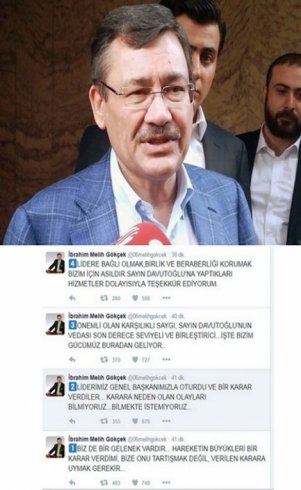 Melih Gökçek'ten çok konuşulacak Davutoğlu tweeti
