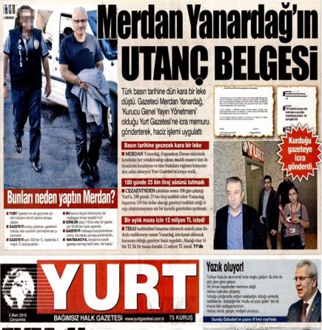 Merdan Yanardağ’dan Yurt’a haciz