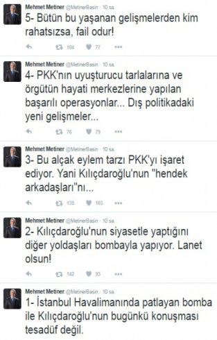 Metiner'in saldırı tweeti sosyal medyayı karıştırdı