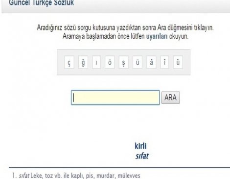 TDK regl olan kadına tanım: Kirli