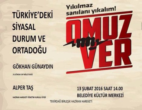 Türkiye'deki Siyasal Durum ve Ortadoğu konferansı Tekirdağ'da