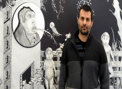 Üçüncü kişisel sergisini açtı...