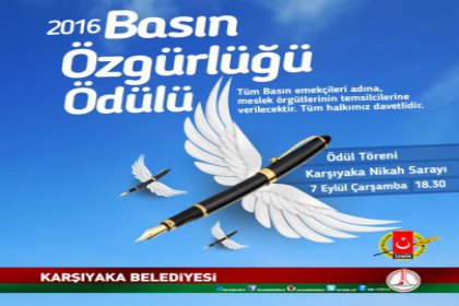 2016 Basın Özgürlüğü Ödülü ‘Türk Basını’na