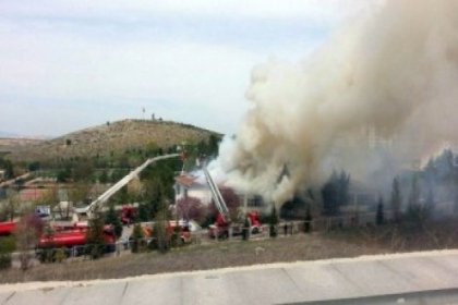 Ankara'da askeri bölgede yangın!