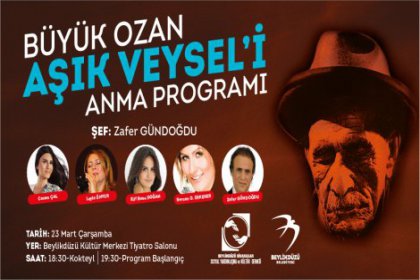 Aşık Veysel Beylikdüzü'nde anılacak