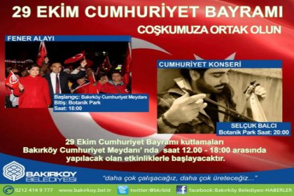 Bakırköy'de Cumhuriyet Bayramı coşkusu