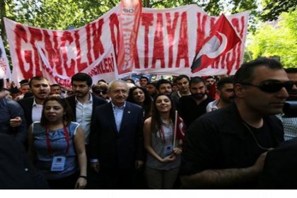 CHP'liler Anıtkabir yürüyüşü için toplandı