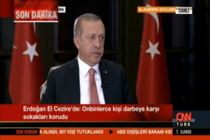 Erdoğan El Cezire canlı yayınında konuştu