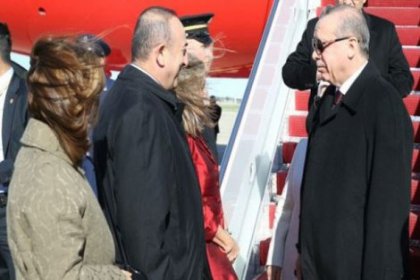 Erdoğan'ı ABD'de Türkiye Dışişleri Bakanı karşıladı
