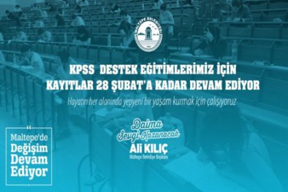 Maltepe Belediyesi'nden KPSS için kurs desteği