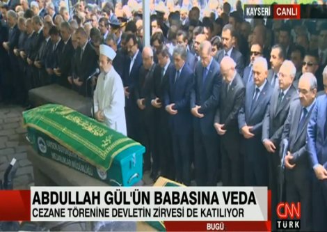 Abdullah Gül’ün babası son yolculuğuna uğurlandı