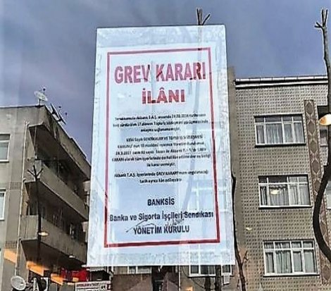 Akbank şubelerinde grev kararı asıldı