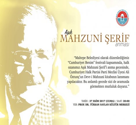 Aşık Mahsuni Maltepe'de anılacak
