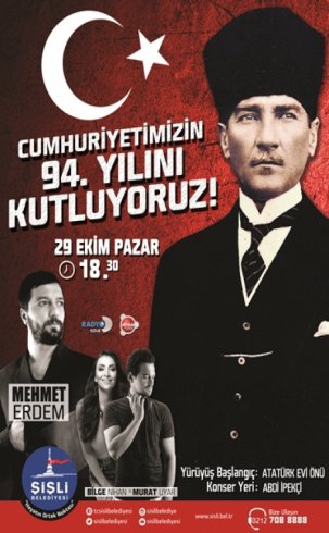Cumhuriyet'in 94. yıl dönümü Şişli'de coşkuyla kutlanacak