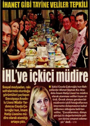 Dinci Akit yine saldırdı: İçki masasında oturan müdür istemiyoruz