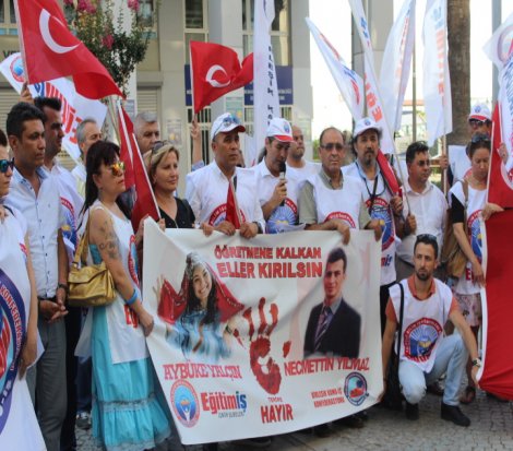 Eğitim İş İzmir Şubeleri basın açıklaması; Suskunluk yeter, öğretmenimizi istiyoruz!