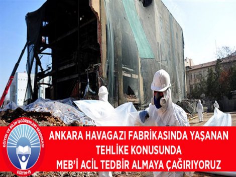 Eğitim-İş'ten, Milli Eğitim Bakanlığı'na 'asbest' uyarısı Eğitim-İş'ten, Milli Eğitim Bakanlığı'na 'asbest' uyarısı